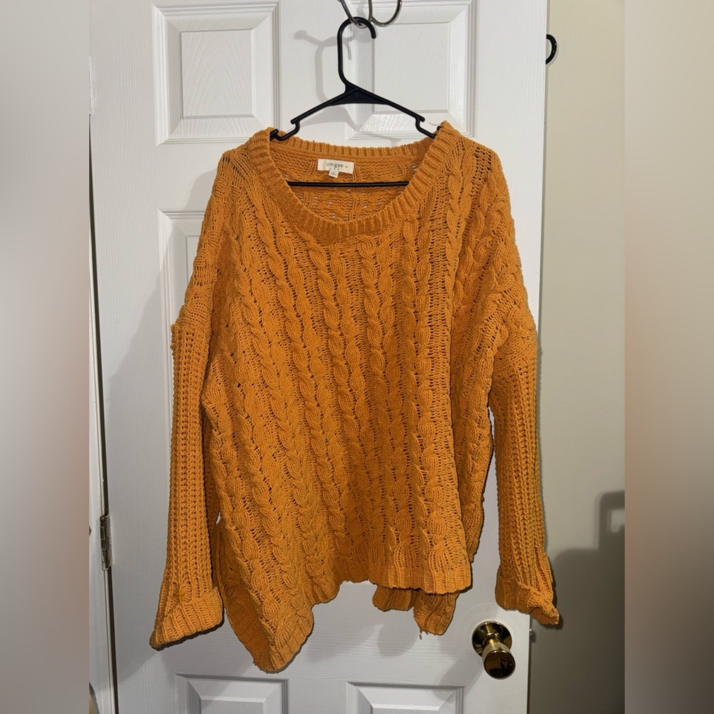 Umgee Mustard Knit Sweater - Picture 3 of 6